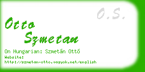 otto szmetan business card